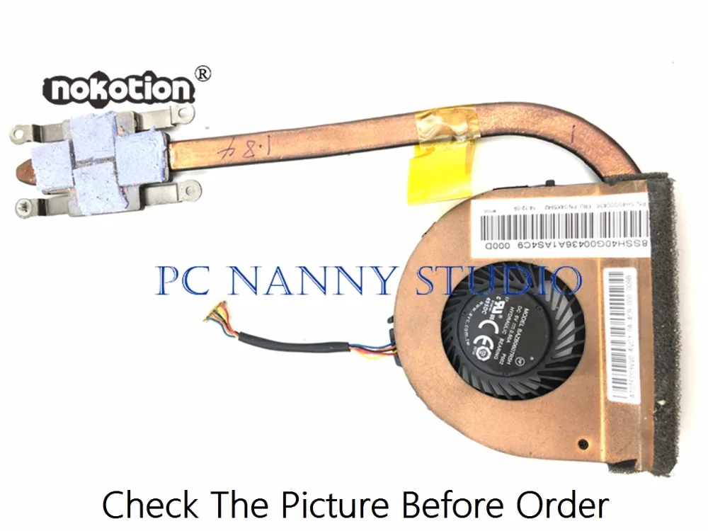 

NOKOTION FOR Lenovo ThinkPad T450 AT0TF003VV0 Cooling Fan & Heatsink Assembly Radiator Cooler WORKING used