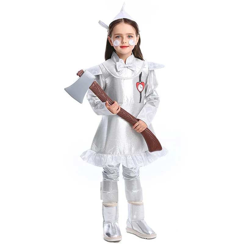 Umorden Family Wizard of Oz Tin Man Cosplay Costumes for Men Boys Girls Halloween Purim Carnival Party Mardi Gras Costume