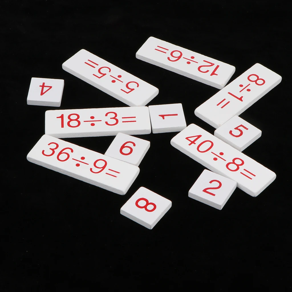 Montessori Mathematics Aids - Wooden Arithmetic Box Early Math Number Puzzle Educational Family Set Toy - Division