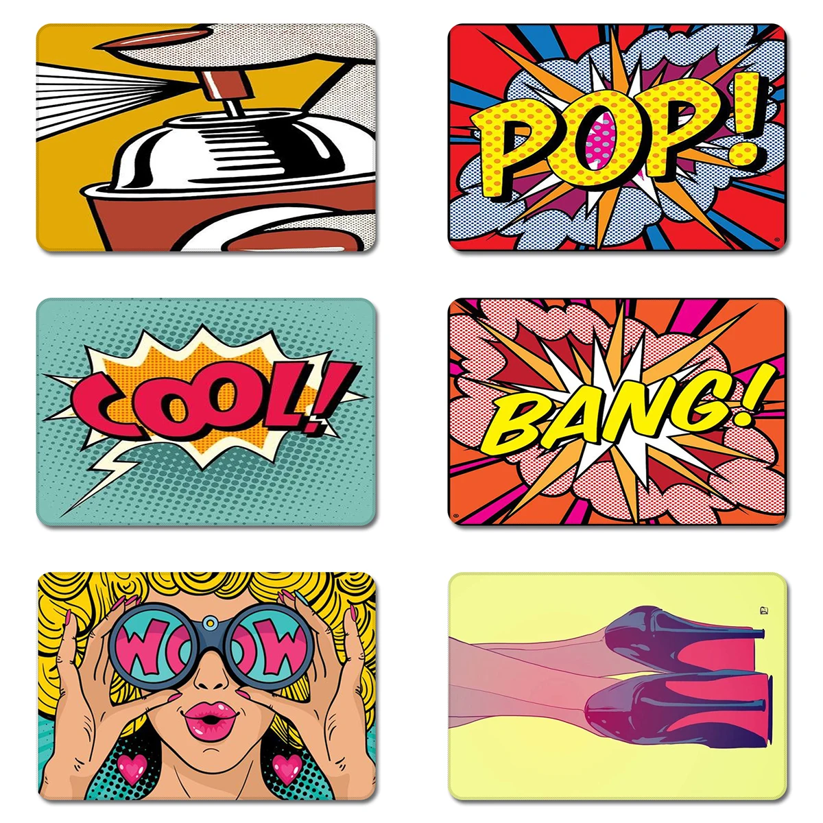 

Pop Art Cool Bang High-heeled Wow Shoes Cool Designs Nature Rubber Table Mouse Pad Laptop Computer Enclosure Mousepad Mat
