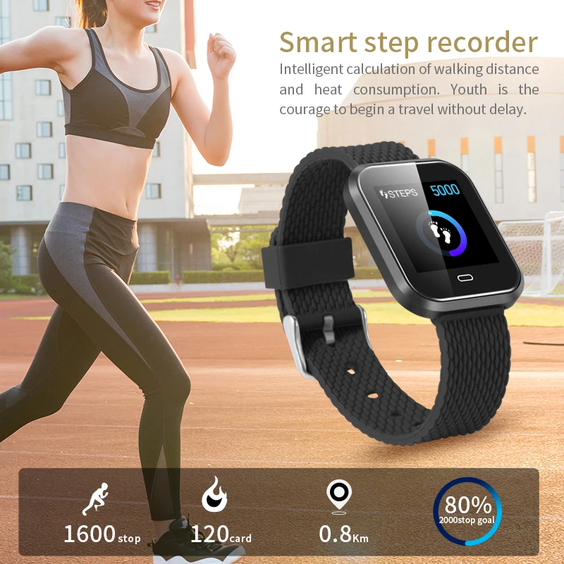 KINYO Smartband пульсометр кровяное давление фитнес-браслет входящее напоминание умный Браслет Подарки для подруги/бойфренда