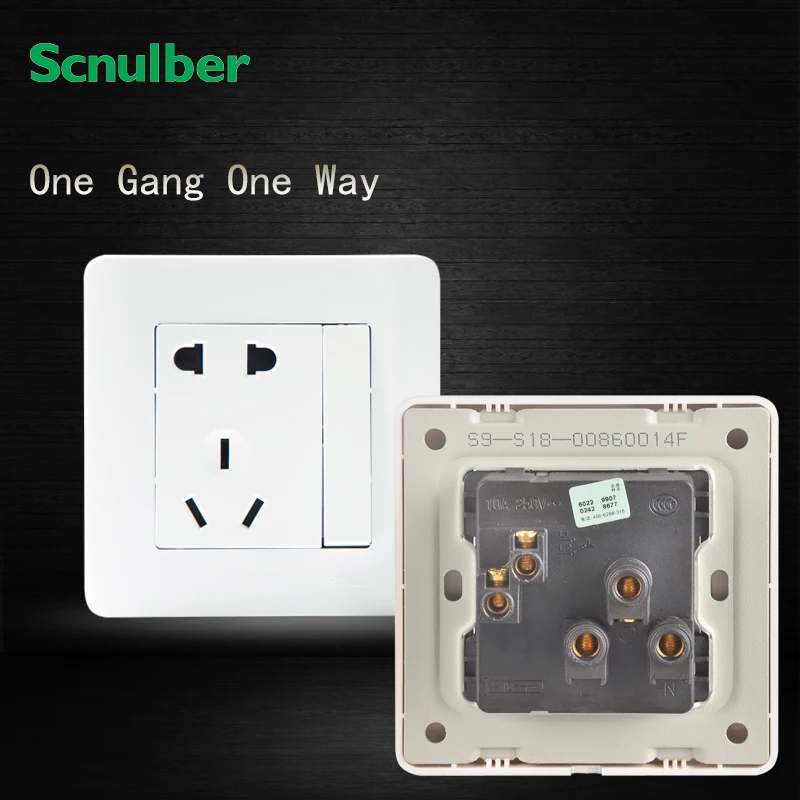 1gang 1 Way Switched Socket With 2pin Us U0026 3pin Au 16a