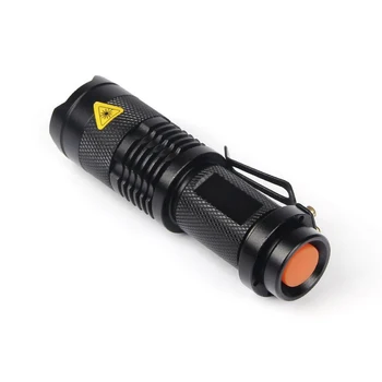 

20pcs/lot Red Green Blue LED Flashlight Torch Adjustable Zoomable Waterproof Focus Blacklight Q5 Lamp Light Wholesale