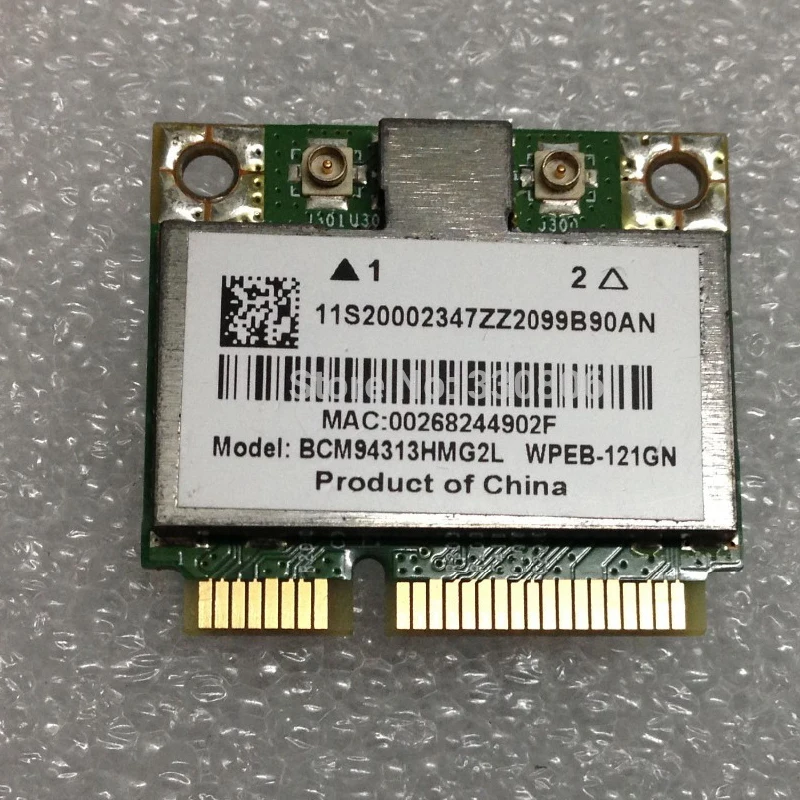 

Половинная WLAN-карта BCM94313HMG2L BCM94313 BCM4313 для Lenovo B560 V560 G555 G560 Z560 Z565 Series, 20002347