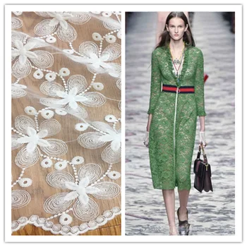 

Embroidered fabric women's clothing accessories wedding dress DIY accessories mesh embroidery lace