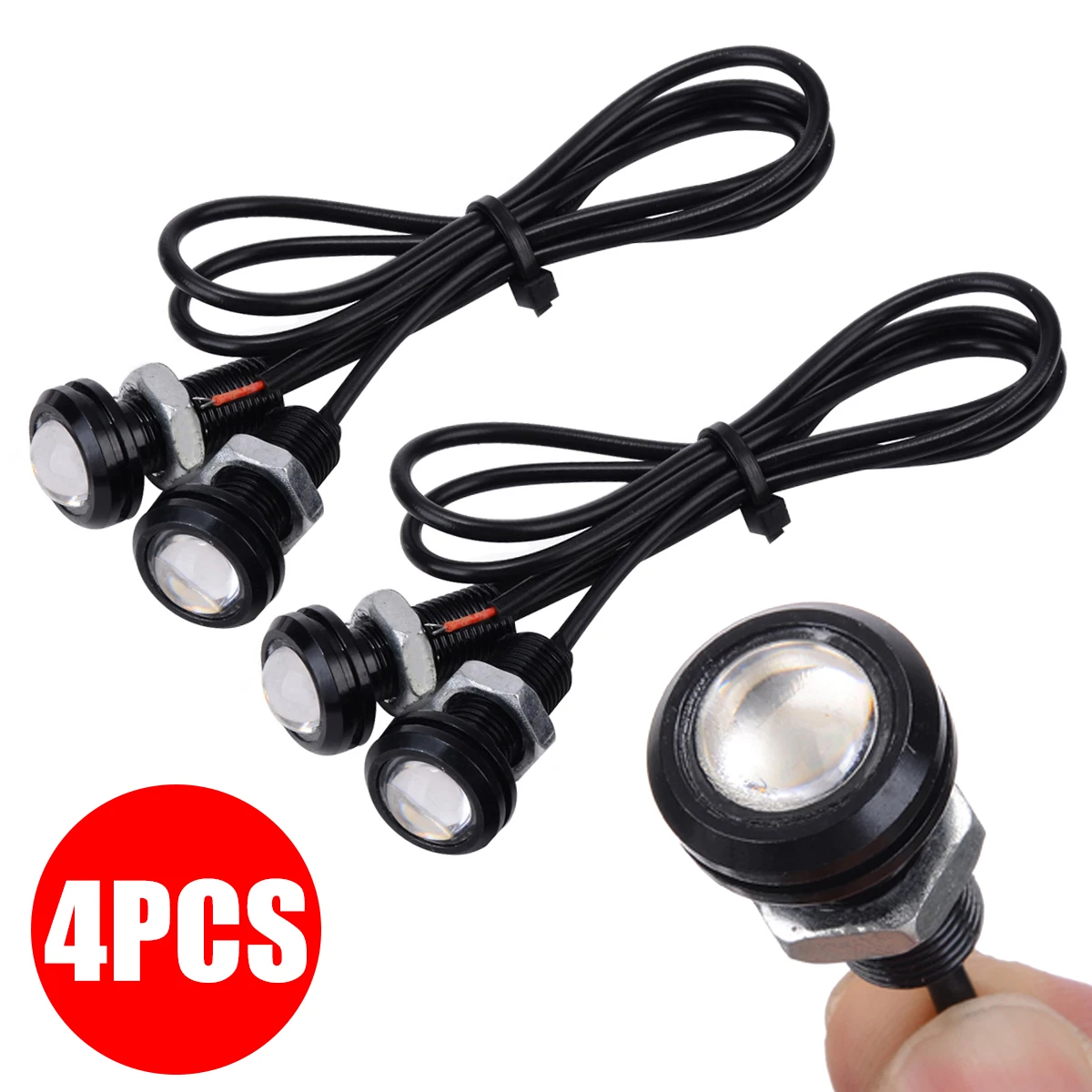 4pcs Boat Light Blue LED 12V Waterproof Underwater Fish Light Lamp Underwater Fish Boat Light Parts Accessories Universal
