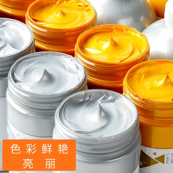 

Silver Golden White Acrylic Paint 300ml Painted Color Pigment Metallic Waterproof Dye Painting Stone Hand Painted Painting Tools