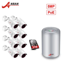 ANRAN H.265 8CH NVR 5.0MP POE 2560x1920 CCTV Системы 36 ИК День Ночное видение водонепроницаемая камера-Пуля безопасности Наборы 3 ТБ HDD