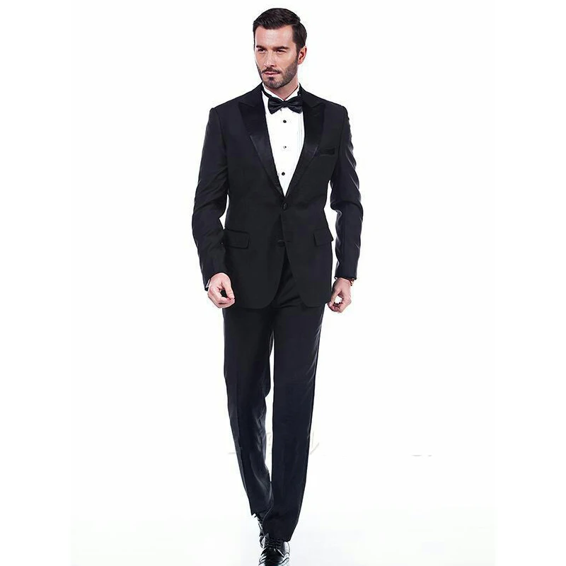 

Formal Black Men Suits Wedding Tuxedos Groom Wear Men Suits Blazers Costume Homme 2Piece Coat Trousers Slim Fit Terno Masculino