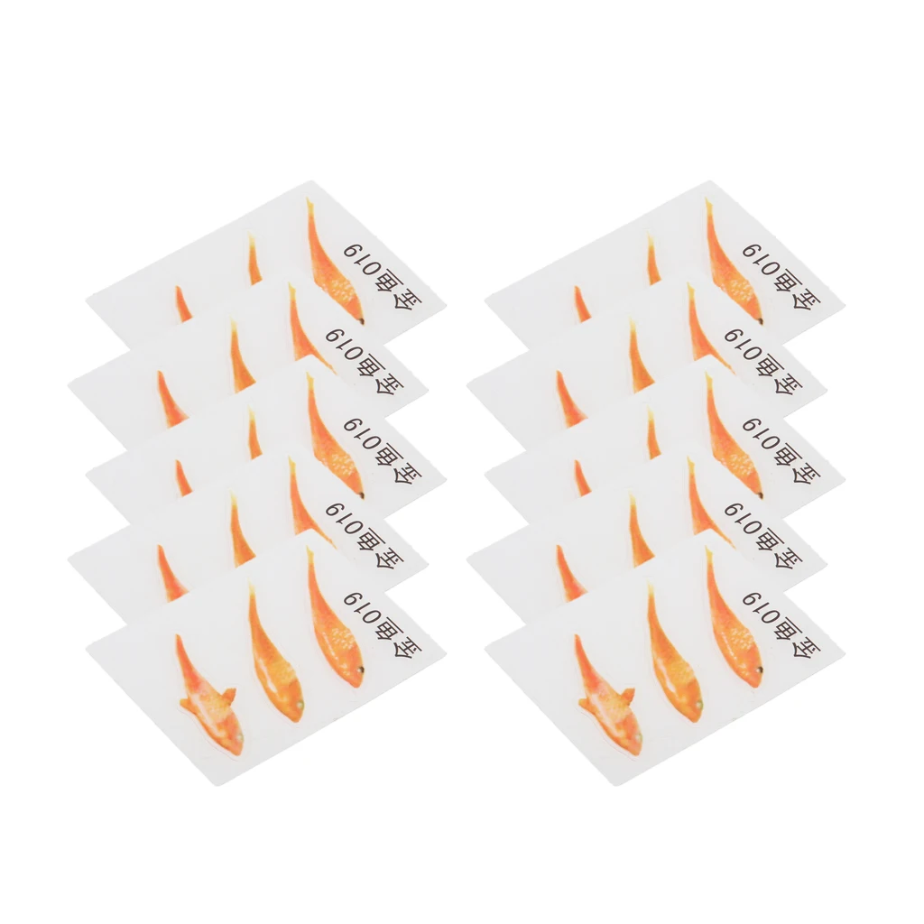 10 Sheets 3D Goldfish Clear Film Sticker, Koi Pond Painting, Resin Inclusion for Resin Craft Art ,Resin Decorative Stickers