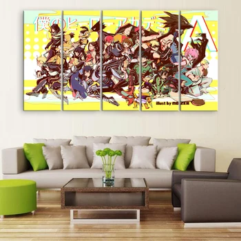 

5 Pieces My Hero Academia Canvas Painting Modern Printed Poster Wall Art Home Decor For Living Room Artwork Animation Pictures