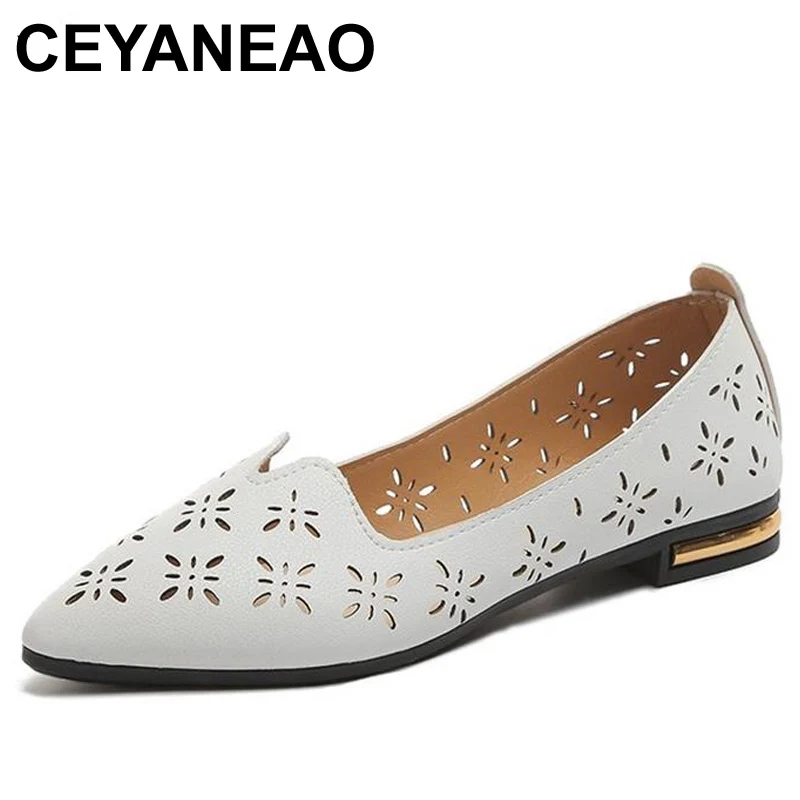 

CEYANEAO 2019 New Ladies Flat Shoes Casual Women Shoes Comfortable Pointed Toe Flat Shoes Spring/autumn Women ShoesE1835