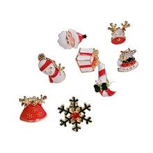 

New Cartoon Christmas Earrings Santa Claus Christmas Tree Snowman Snowflake Pattern Clip Earrings For Women Festive Gift Jewelry