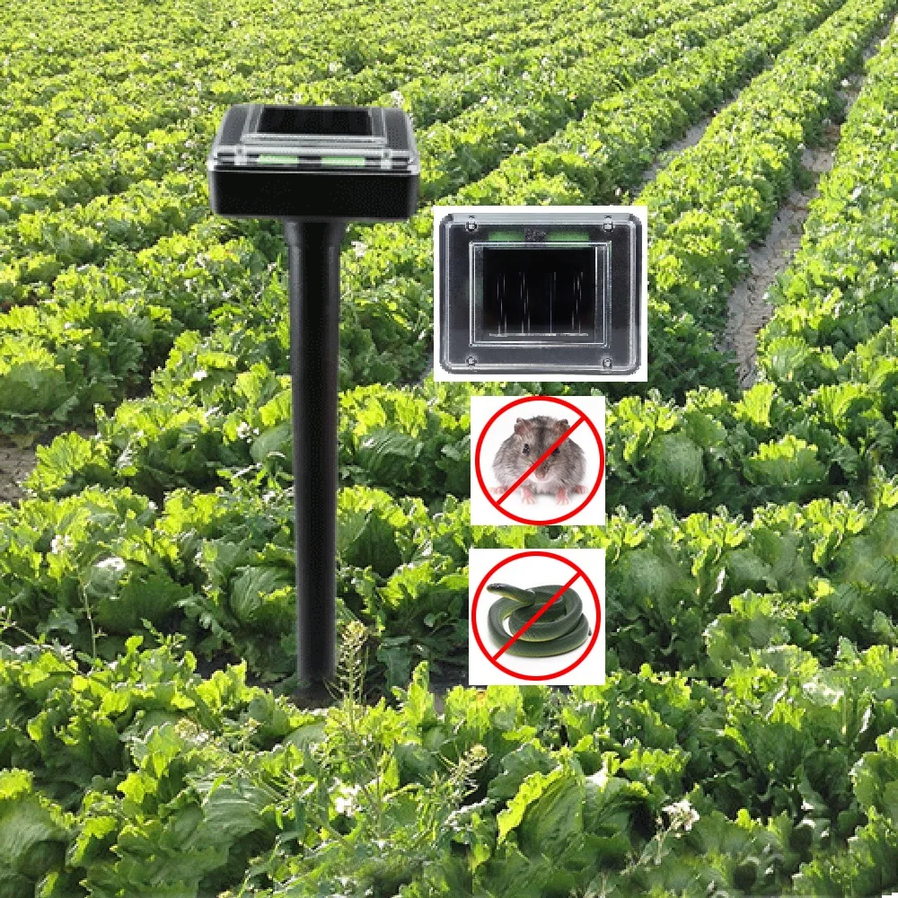 

2019 Solar Power Ultrasonic Mouse Snake Repeller Insect Repel Garden Repeller Control Mouse Repellent Anti Rodent Bug Reject Ect