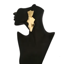 Необычные металлические геометрические серьги для женщин, серьги из сплава, большие современные серьги, Винтажные Ювелирные изделия, вечерние аксессуары