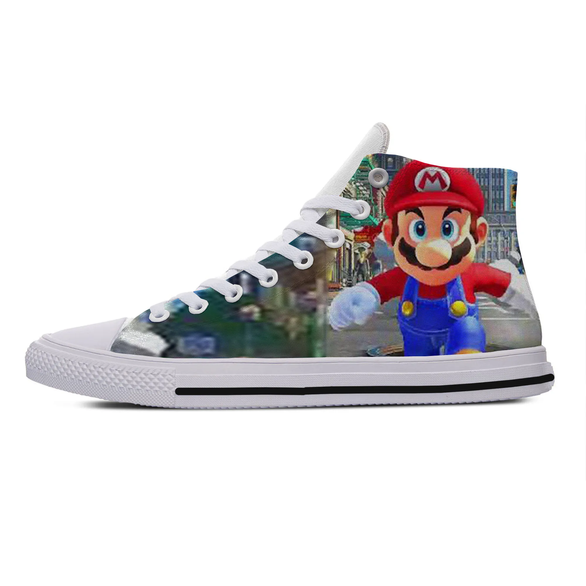 

2019 Hot Cool Fashion High New Summer Sneakers Handiness Casual Shoes 3D Printed Cartoon Super Mario For Men Women Funny