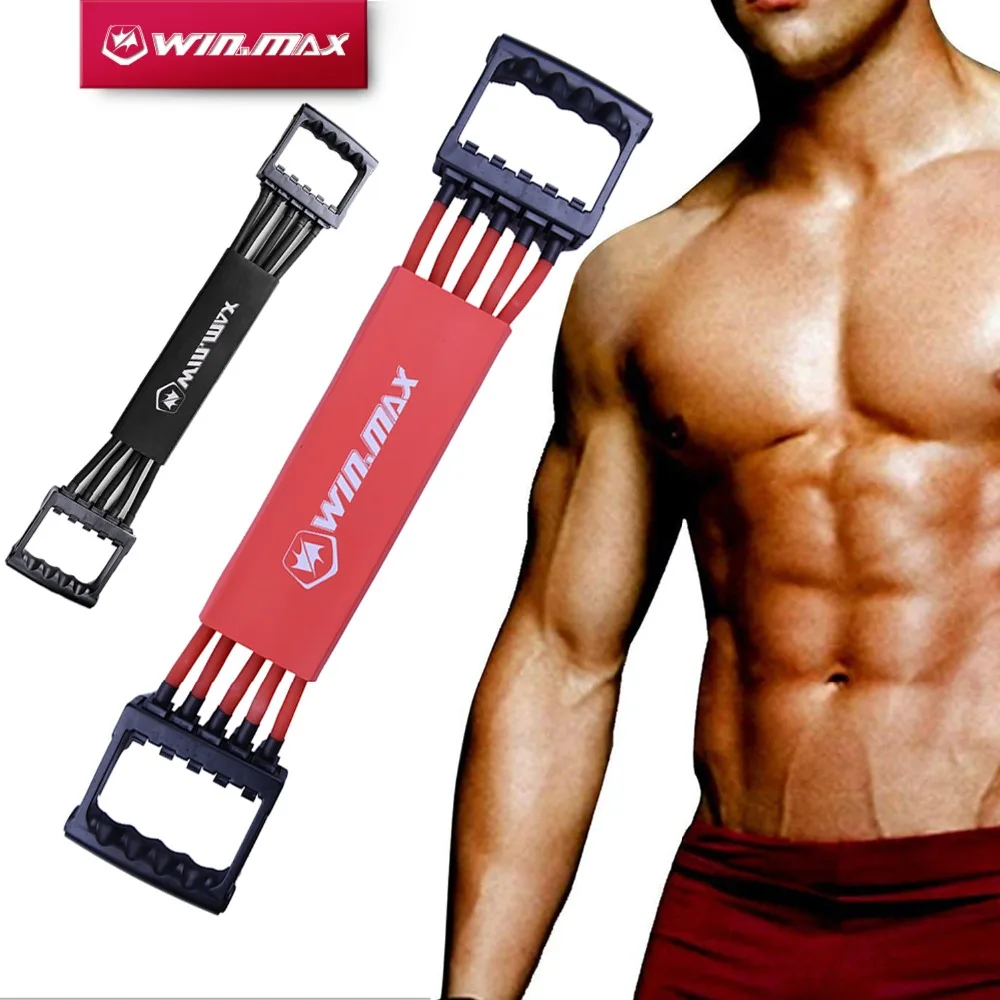 

Winmax Home Gym Fitness Equipment 5 Removable Latex Tube Multi-function Chest Expander Hand Gripper Exercise Resistance Bands