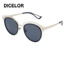 18DICELOR Brand Polarized Sunglasses Womens Semi Rimless Metal Frame Mirror Coating Eyewear Unisex Glasses font b