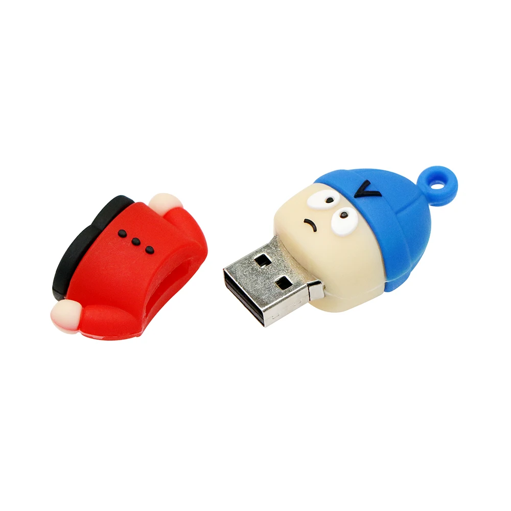 Флешка 128 ГБ флеш-диск USB 2,0 4 ГБ 8 ГБ 16 ГБ 32 ГБ USB флеш-накопитель 64 ГБ мультяшный домкрат мини-накопитель USB карта памяти