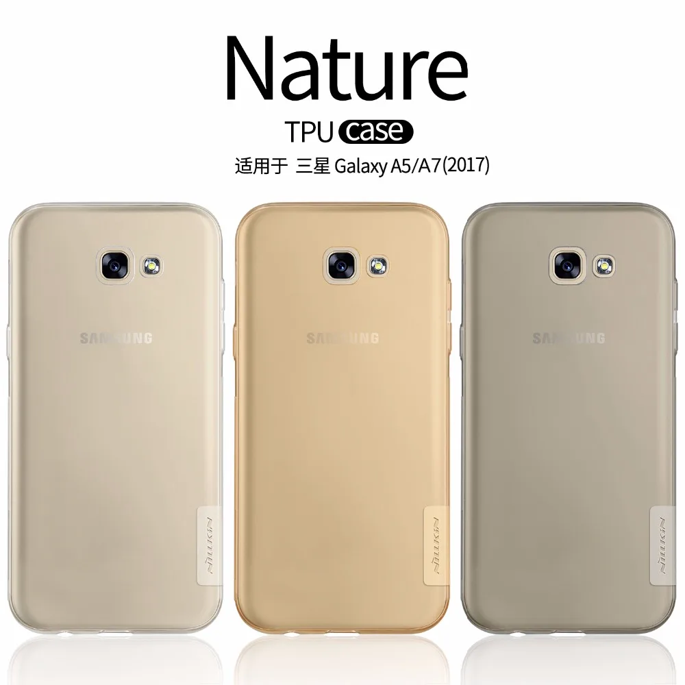 

For Samsung Galaxy A5 2017 5.2" Case For Samsung A7 2017 5.7" Case NILLKIN Nature TPU Transparent Clear Case Silicone Back Cover