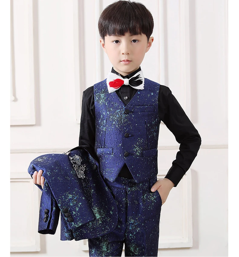 Terno Infantil High end комплекты Детский костюм Блейзер Костюмы для мальчиков для свадьбы формальный костюм Enfant Garcon Mariage костюмы для выпускного