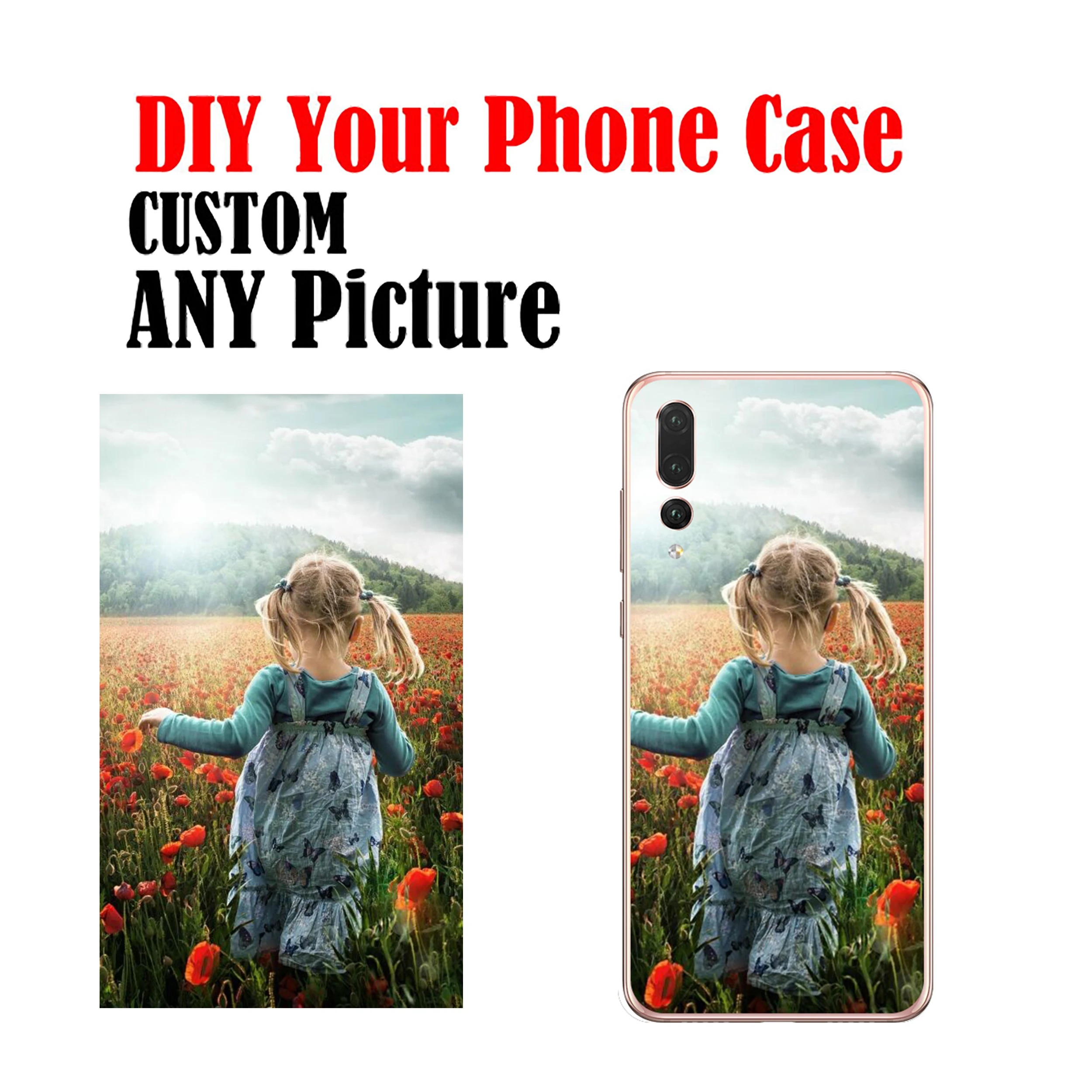 

Custom Print Photo DIY pattern image Customer Phone Case For huawei p8 P9 P10 lite P20 P30 Pro Lite