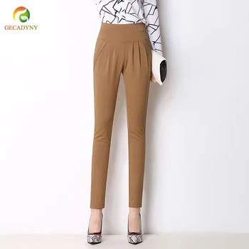 

Women Harem Pants 2019 Autumn Casual High Waist Full Length Black Large Size OL Pants Pantalon Mujer Trousers Plus Size S-6XL