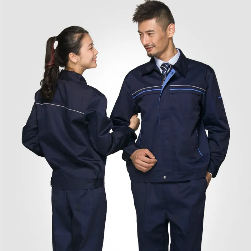 

Men Women Work Clothing Sets Unisex Workwear Suits Spring Autumn Long Sleeve Jackets+Pants Factory Repair Workers Uniforms
