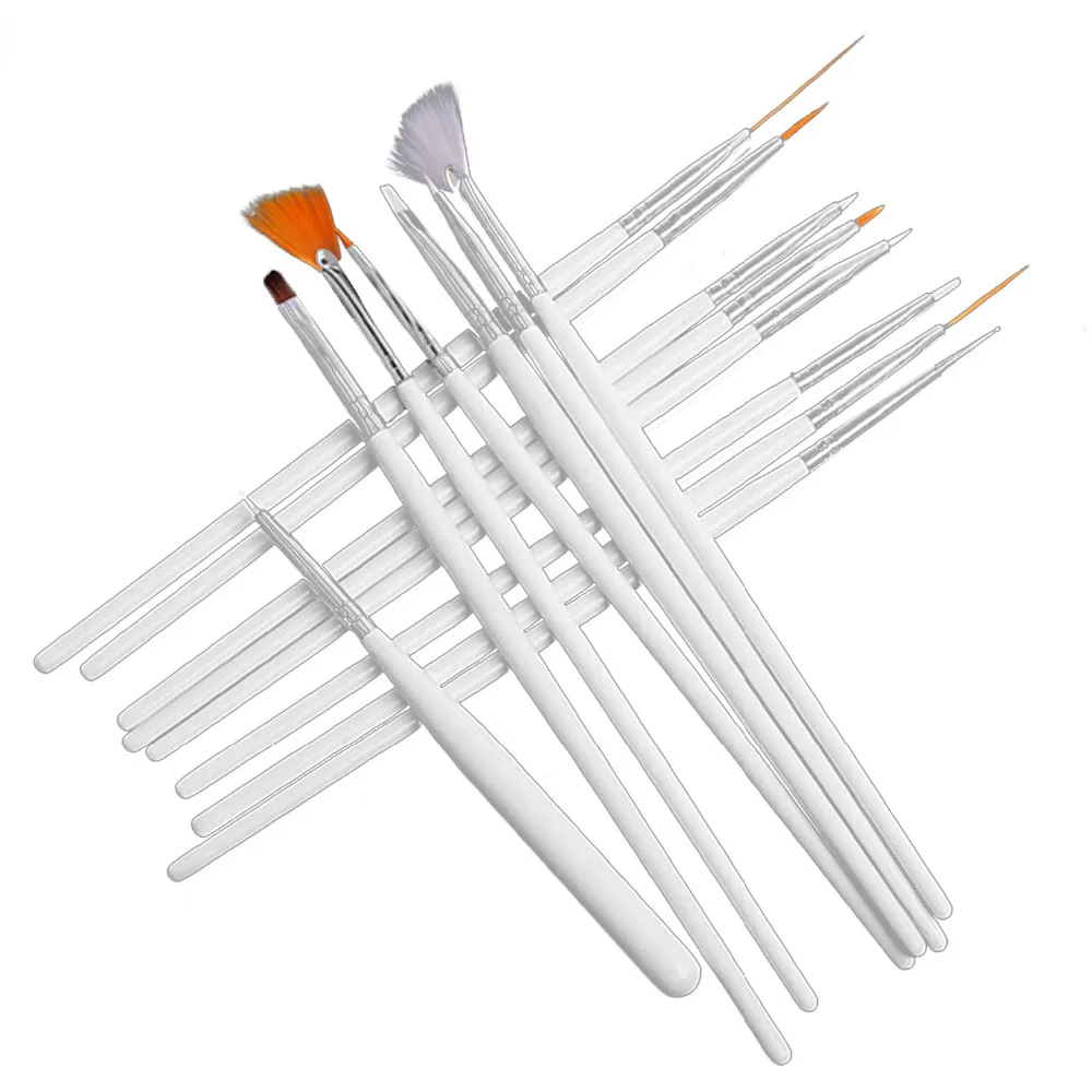 

Bevigac 15 Pcs/Set Nail Art Brushes for UV Gel Nail shellac Polish Varnish Painting Detailing Drawing Pen Brush pincel de unha