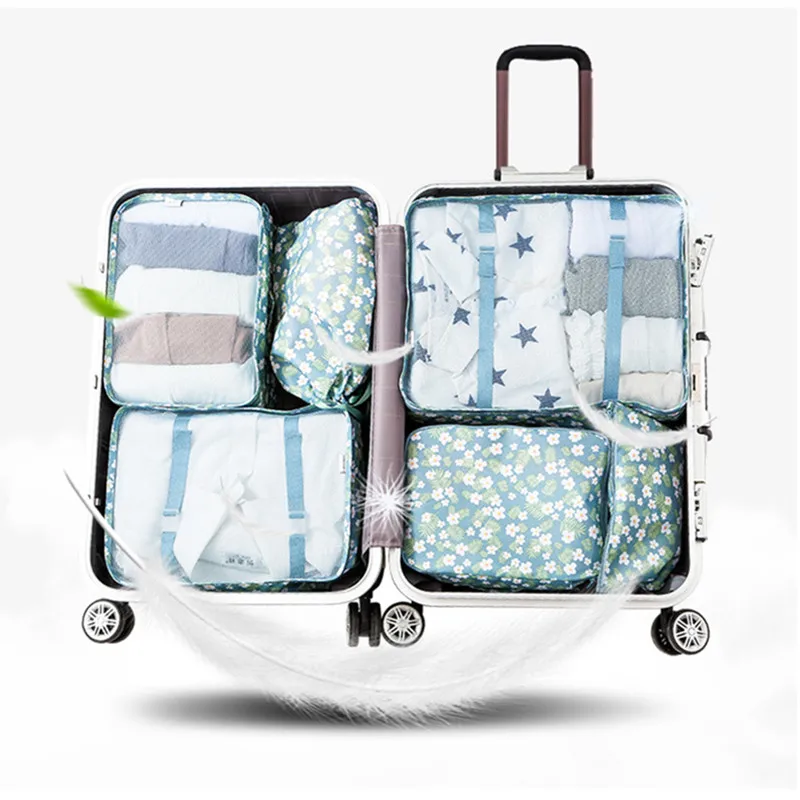 

Upgraded version 6 travel suit underwear socks packaging cube bag organizer six size set package