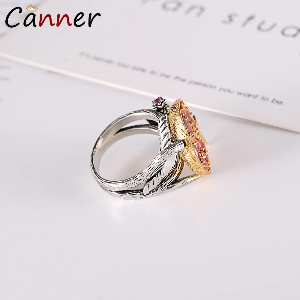 CANNER, винтажное ювелирное изделие, гранат, кольца для женщин/мужчин, кольца золото/серебро/розовое золото, гранат, натуральный камень, кольца anillos mujer FI