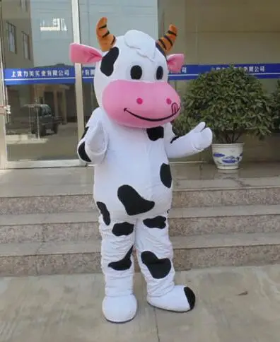 

New Adult Best Sale Christmas Cow Fancy Cartoon Mascot Costume Christmas Fancy Dress Halloween Mascot Costume