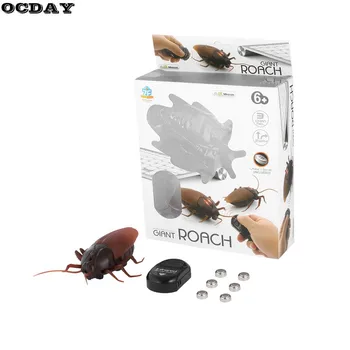 

Funny Toy Simulation Infrared RC Remote Control Cockroach Scary Creepy Insect Luminous Prank Toys Christmas Gift For Children