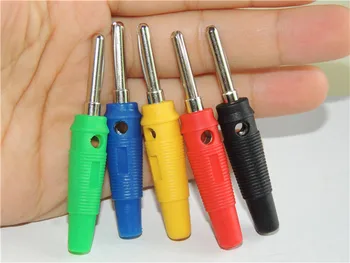 

10pcs/lot 4mm Solderless Stackable Banana Plug jack Connector 20A Large Current High voltage