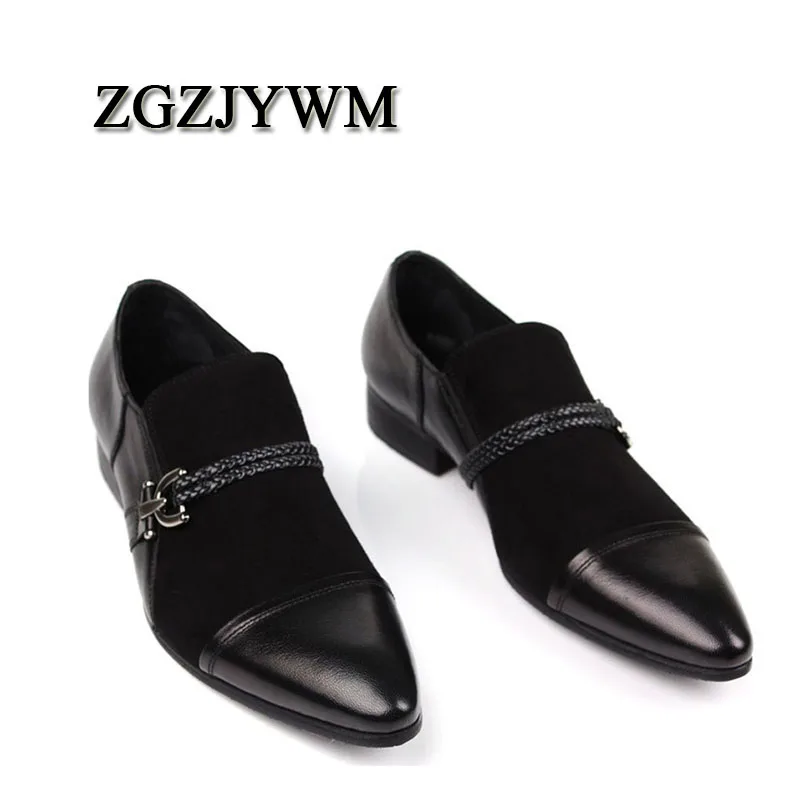 Nubuck Mode Nouvelle Casual Classique Gentleman Motif Homme Noir En Pointu Bout Confortable Véritable Black Chaussures on Cuir Plat Slip Zgzjywm dFP4xq5wd