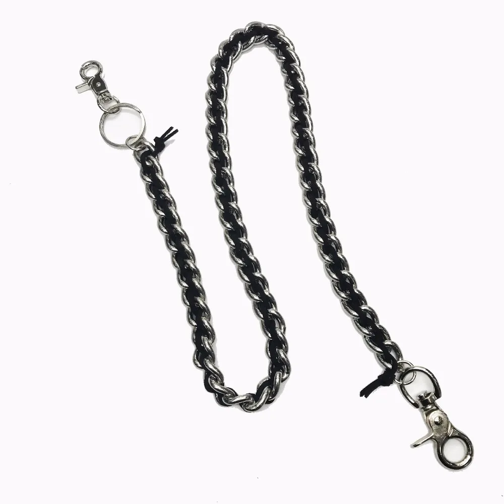 Biker Wallet Chains Leather Woven Bicycle Chain Belt Rock Punk