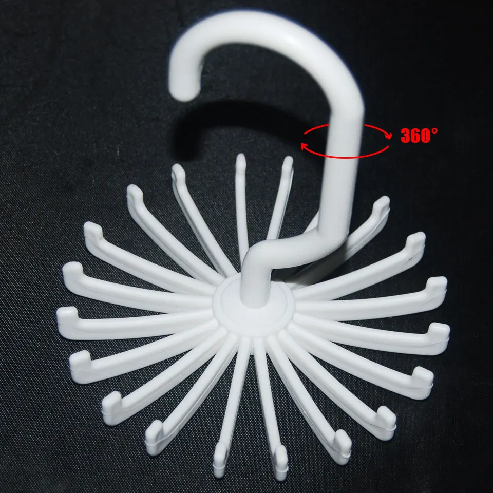 Round Plastic Tie Hook Rack For Necktie Hanger 18 20 Claw Display Frame