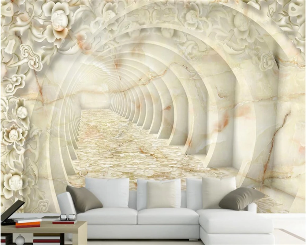 Beibehang European style 3D wallpaper pattern jade relief marble  wall sofa wallpaper wallpaper for living room papel de parede