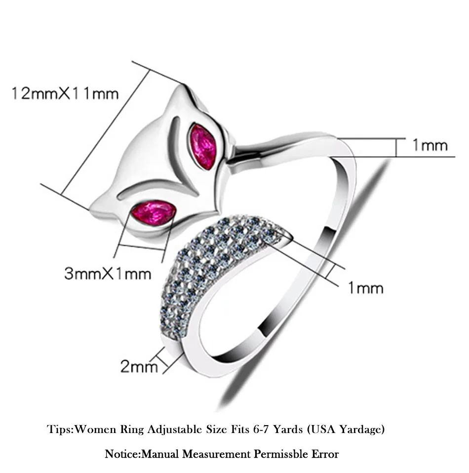 1 Luxury 100% Real 925 Sterling Silver Rings For Women