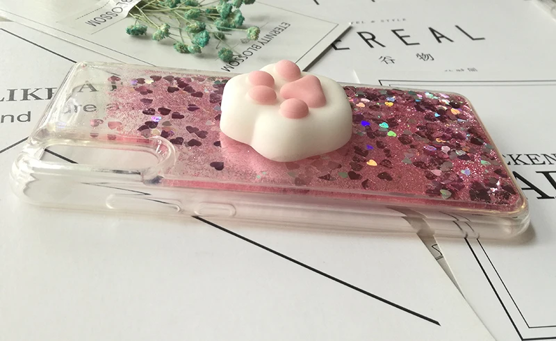 3D Squishy Cat Cases For Huawei P smart P8 p9 lite mini 2017 Liquid Glitter Cover Honor 8 lite 8 pro 9 10 V10 6A 6X 5A 5X 5C 4A (12)