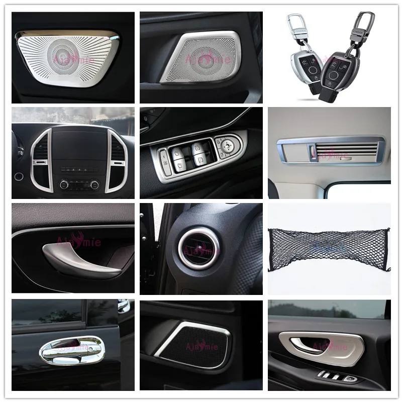 Для Mercedes Benz Vito W447 2014 2015 2016 2017 2018 брелок для хранения интерьера формовочные Планки