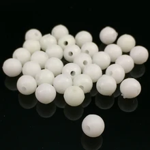 100 шт./пакет белый круг бусины светящиеся световые сверкающие шары буй объемный Flotteur пробка карп рыбалка морские бусины 8 мм/6 мм