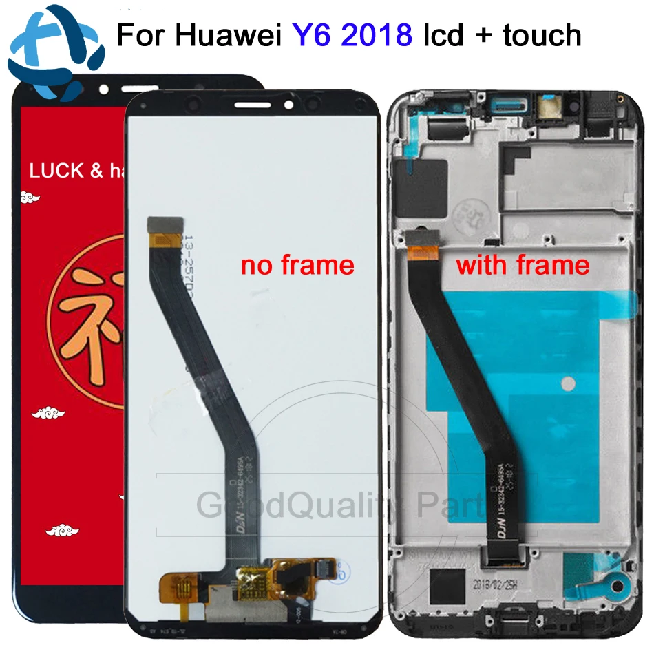 

For Huawei Y6 2018 LCD Display Touch Screen Digitizer+frame ATU-L11 L21 L22 LX3 L21 L31 For Huawei Y6 Prime 2018 Replacement