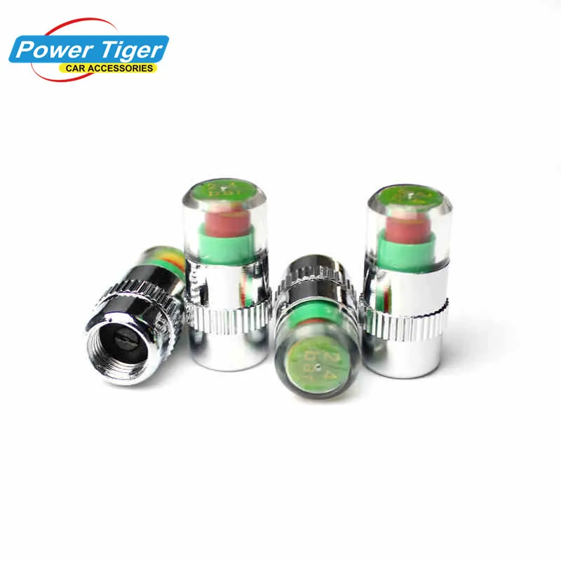 

Wholesale 4 PCS/Lot 2.4 Bar 36 PSI Car Auto Tire Pressure Monitor Valve Stem Caps Cover Sensor Indicator Alert