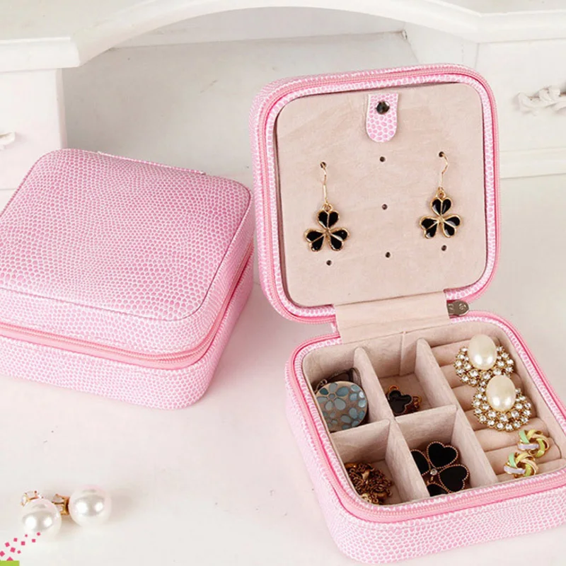 Quickdone 1Pcs Portable Jewelry Boxes Korean Style Jewelry Travel