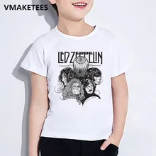 Детская летняя футболка для мальчиков и девочек детская футболка с принтом Led Zeppelin Heavy Metal Rock модная повседневная одежда для малышей HKP4070
