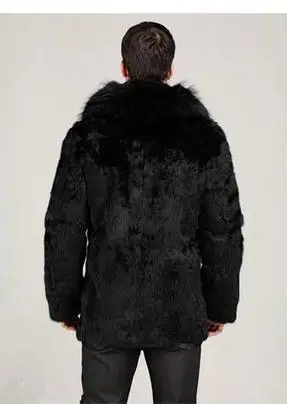 Мужская Черная теплая длинная дизайнерская мужская Шубы из искусственного лисьего меха с высоким имитацией норки, зимняя куртка размера плюс, пальто 6XL 7XL Y971