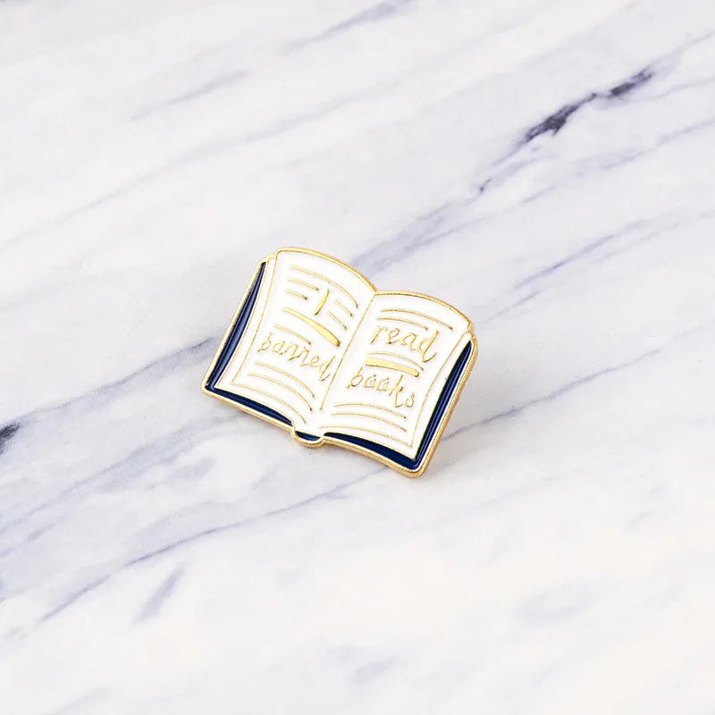 

Book Pin Cartoon Drip Pin I Banned Read Books Brooch Lapel Pin Funny quote lapel pins jewelry Book Jewelry Accessory Gift