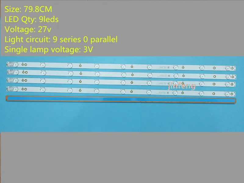 (Новый комплект) 12 шт. 9 светодиодный s 798 мм светодиодный полосы подсветки для sony ТВ KDL-40R380D 40PFL3240 GJ-D светодиодный II P5-400-D409-V7 TPT400LA-J6PE1