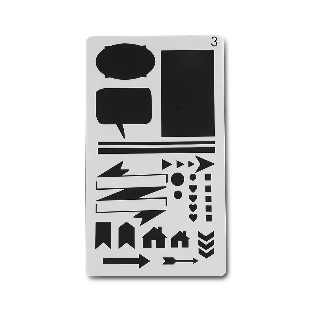 

1 Pc Journal Stencil Plastic Stencils Journal/Notebook/Diary/Scrapbook DIY School Stationery Office Supplies #3